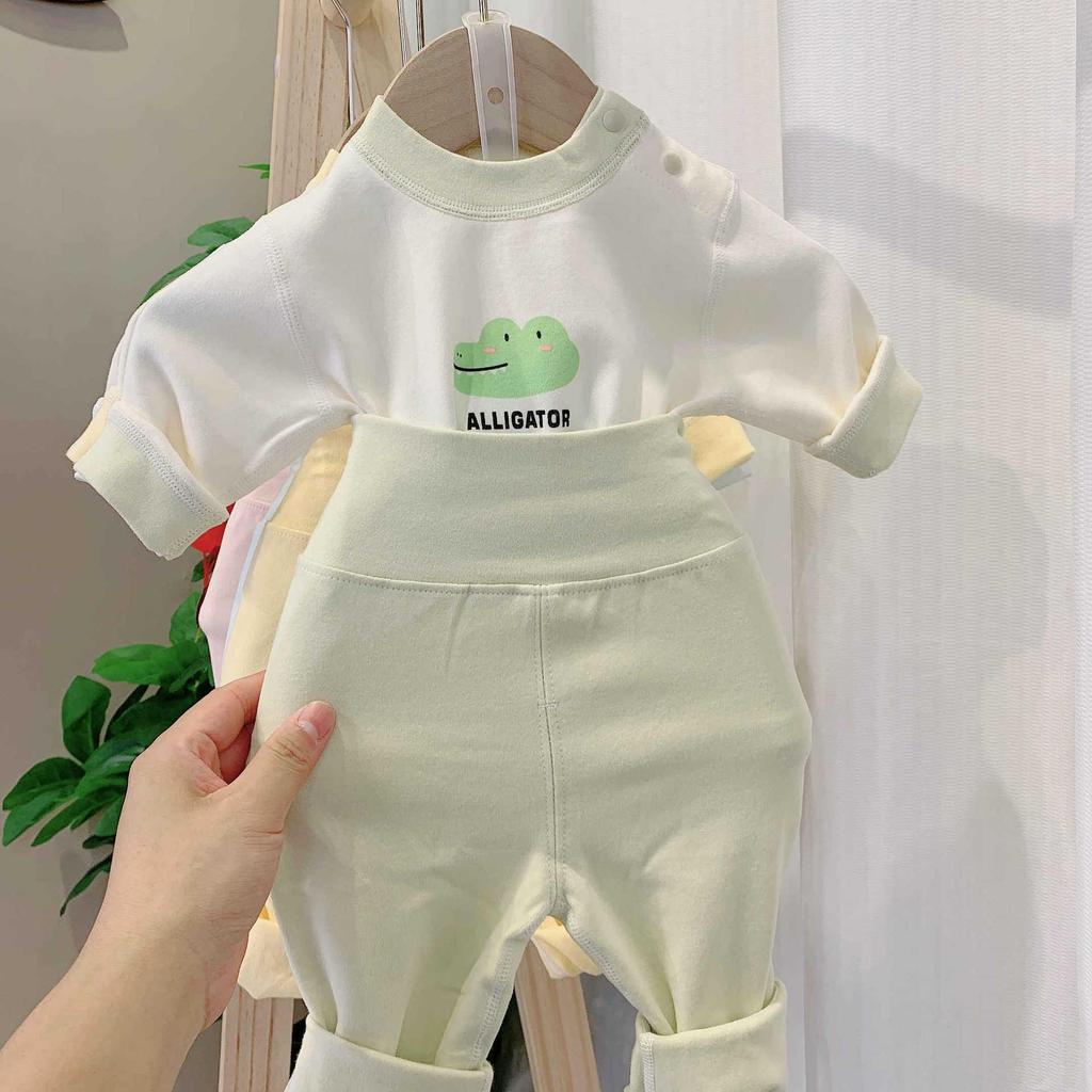 Baby 20308 High Waist Thickened Autumn & Winter Set: Protective Top & Pants