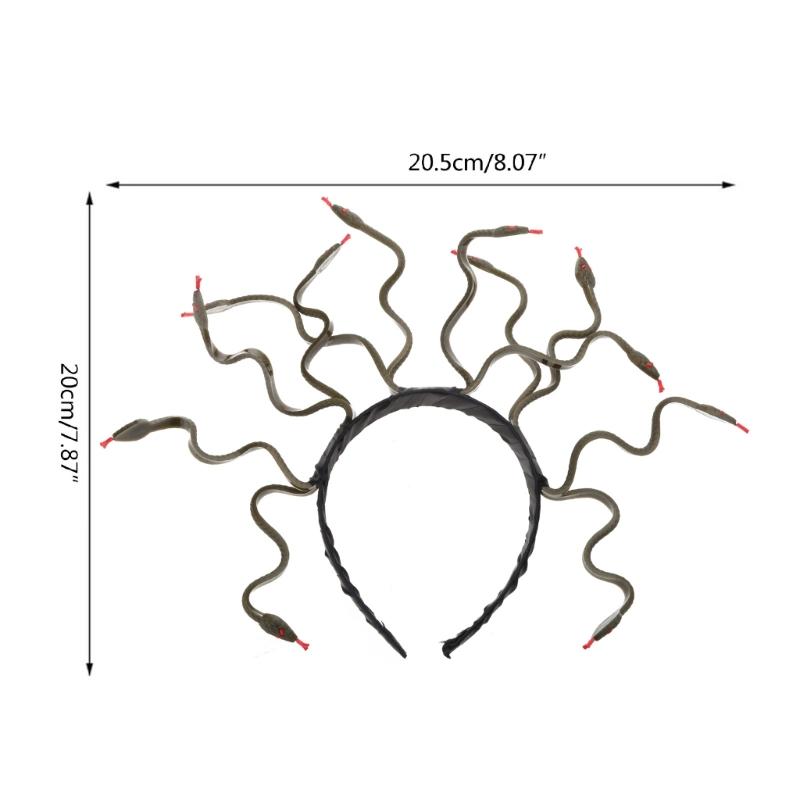 Medusa Cosplay Costume Snake Shape Headwear Role for Play Party Masquerade Supplies Carnival Halloween Dress-up HeadPiec