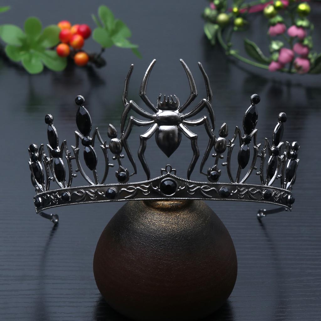 New Halloween Personalized Spider Alloy Goth Party Props, Halloween Costumes, Crystal Rhinestone Role-playing Accessories