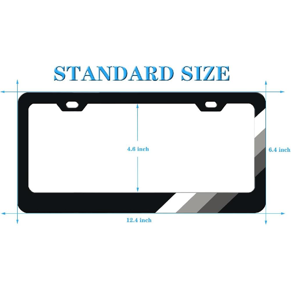 Tri-Color 3 Color Aluminum License Plate Frame Cover Holder Compatible With Toyota Vehicle Truck Trailer SUV. (White Gray-02)