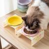 Pet Ceramic Bowl with Flower Lace, Stable Base Acrylic Bowl Stand, Anti-Tip Design Pet Dish for Cats And Dogs Food Water