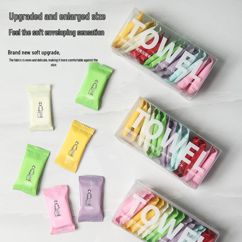 Boxed Thickened Pure Cotton Disposable Face Towels - Portable for Travel, Business Trips, or Hotel Use