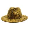 Hat British Style Spring Men'S And Women'S Snake Pattern Woolen Jazz Hat, Top Hat