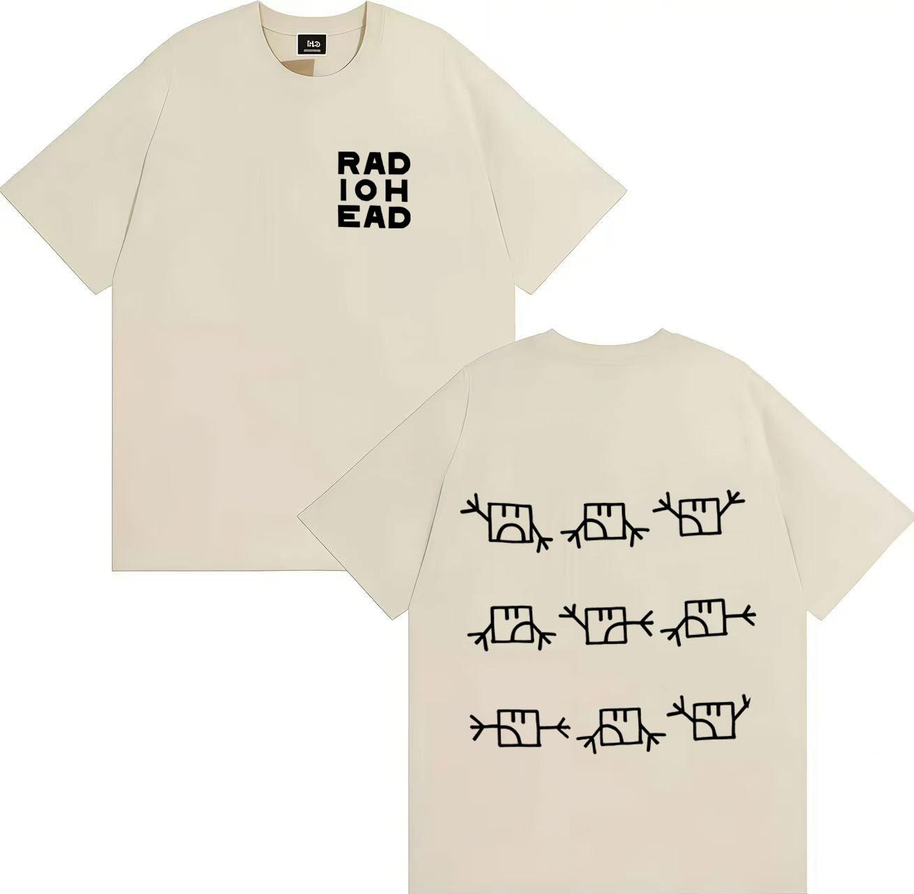 

Radiohead Tour 2025 Merch Fashion Graphic Men s and Women s Harajuku T-shirts 2025 Summer Pure Cotton 100% Printed T-shirts 4XL