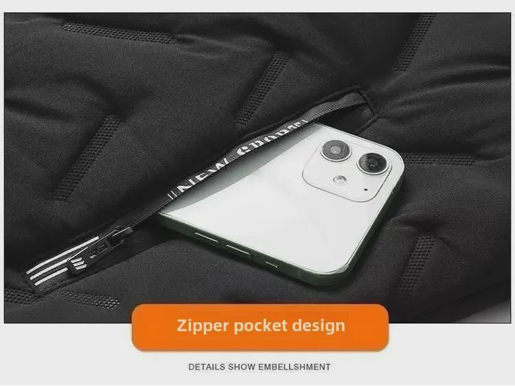 2024 Men's Stand Collar Loose Cotton Coat - Warm, Versatile, High Street Fashion Design