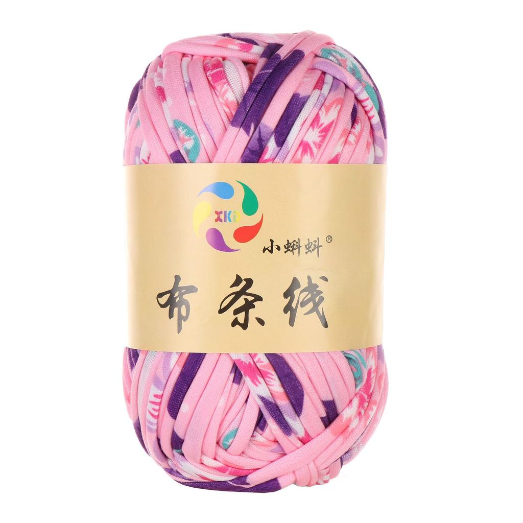 Needlework Knitting Crochet Yarn Printed Fabric Strips Line Colorful Segment Dyed Fabric Strips Line Handmade Diy Knitting Yarn Ball