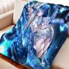 Cartoon Wuthering Waves The Shorekeeper Flannel Blanket Warmth Soft Anime Nap Blanket Multifunctional Decoration Blankets