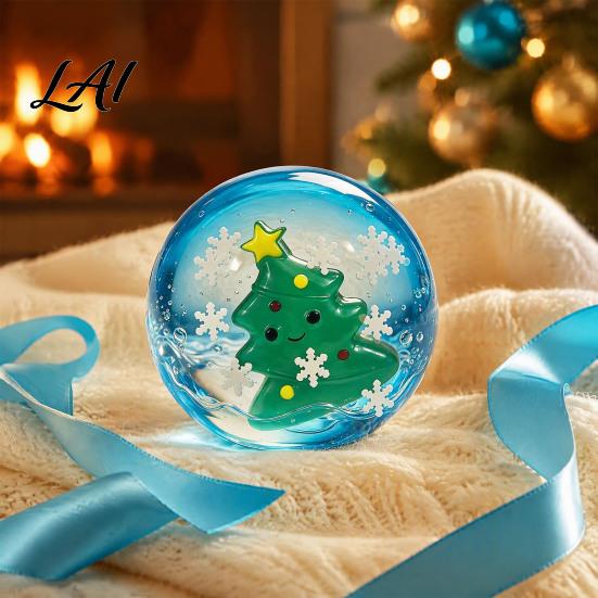 Squeeze Ball Sensory Toy Christmas Clear Stress Toy Anxiety Relief with Santa Reindeer Soft Decompression Tree Snowflake Figure Party Favors Desktop