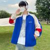 Jacket men's spring and autumn ins trendy brand loose lapel jacket teen student thin tooling trench coat jacket