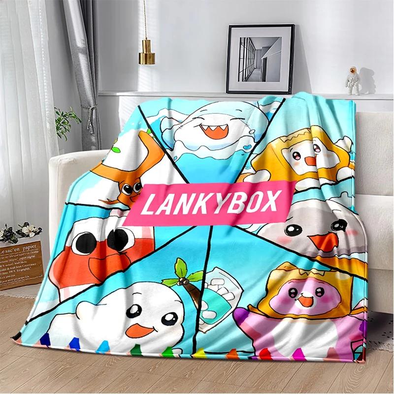 New Style Lankybox Boxy Foxy Rocky Cartoon Blanket,Soft Throw Blanket for Home Bedroom Bed Sofa Travel Picnic Cover Kid