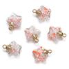 10Pcs 17x19mm Luminous Quicksand Beads Five-pointed Star Charms Pendants Ornaments for Necklace Earrings DIY Jewelry Making