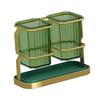Chopstick Draining Container Double Compartment Keep Drying Utensil Hanging Storage Rack for Kitchen