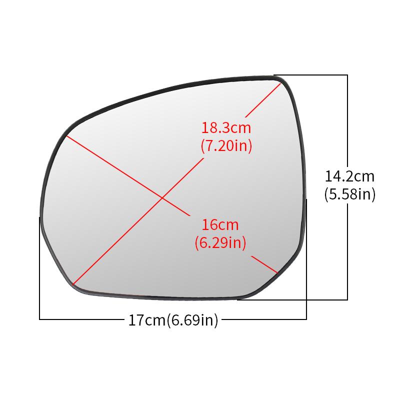 Heated Wide Angle Wing Mirror Glass For Peugeot 3008 2009-2016 Citroen C3 Picasso 2009- C4 Picasso 2007-2013 Left/Right Side