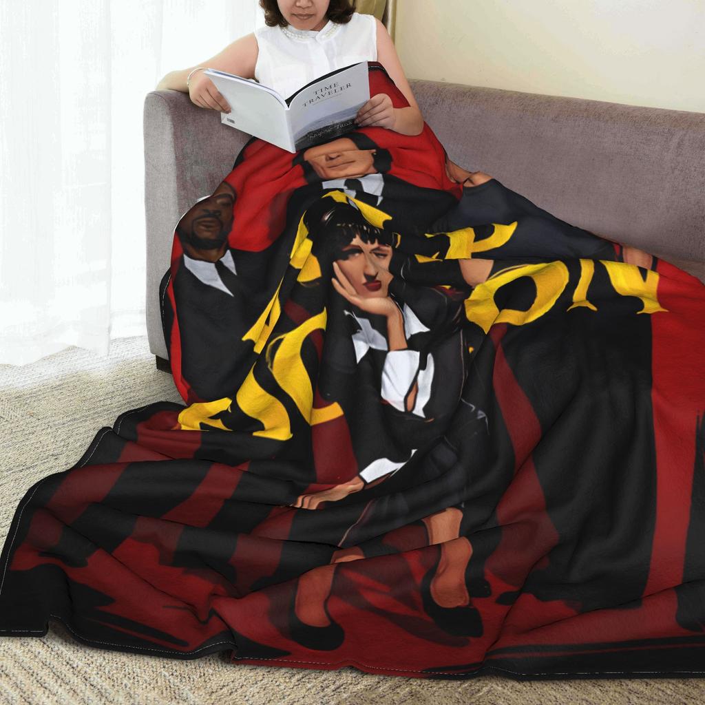 Pulp Fiction Team Blanket Super Warm Print Plush Bedding Throws For Boy Girl Outdoor Flannel Bedspread Bed Cover