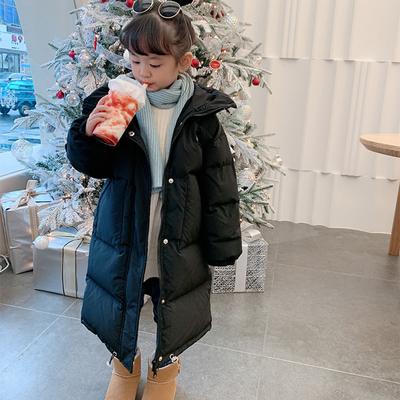 Children's Down Cotton Jacket Mid-length Thick Warm Winter Children's Clothing Girls Cotton Jacket Coat Top