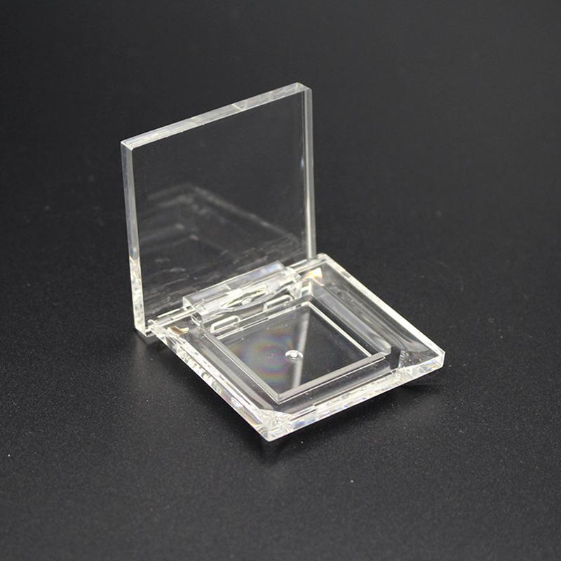 Transparent Empty Sequins Eye Shadow Box Eye Makeup Storage Box Square Mirrored Diy Empty Eyeshadow Dish For Girls
