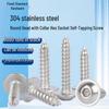 Stainless Steel Self-Tapping Hex Socket Screws with Washer, M3-M8, Pan Head