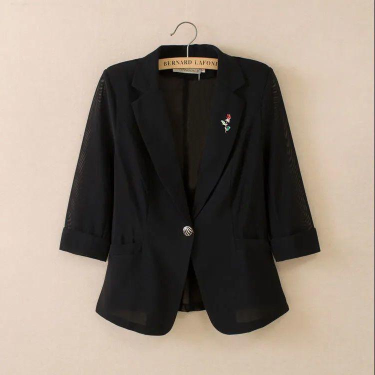 Malé sako Dámské Jaro a Podzim Nový Krátký Kabát Západní Francouzské Malé Sako Ochrana proti slunci Košile