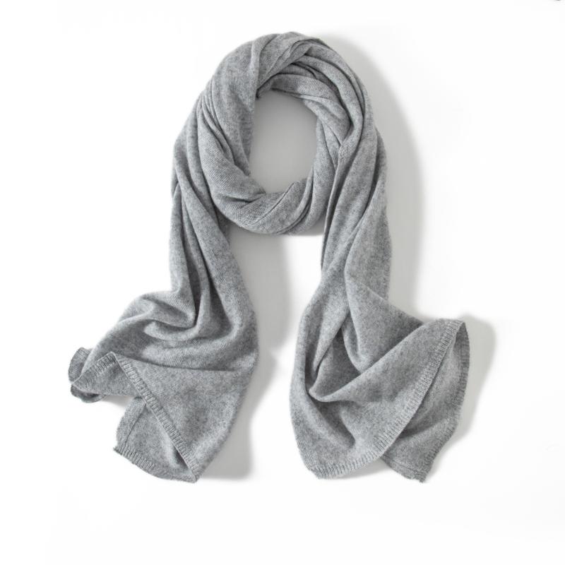 MERRILAMB High Quality Unisex 100% Cashmere Scarf Winter Fashion Plain Solid Warm Cashmere Shawl Wrap Long Scarves for Women Men