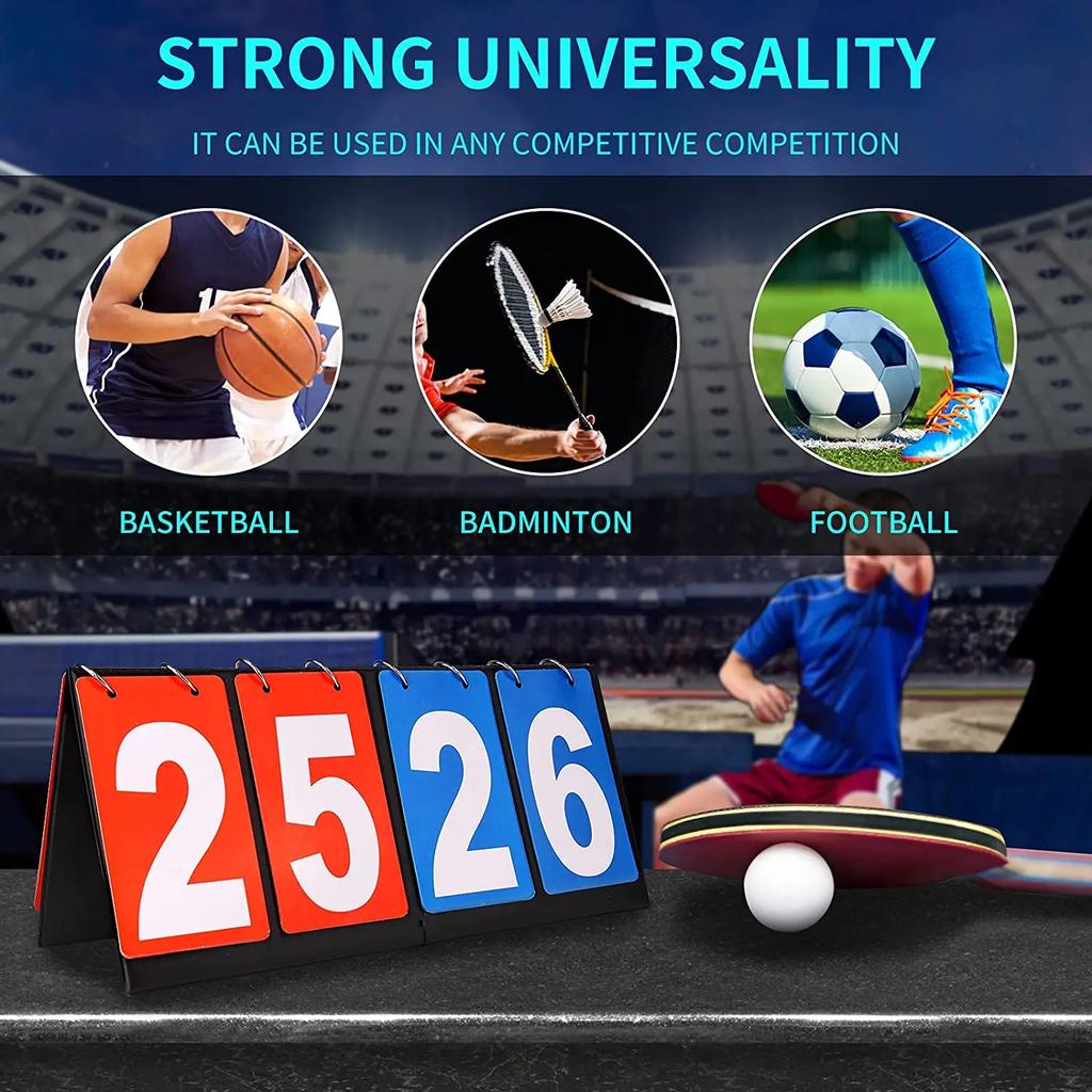 Placar Digital Portátil de Mesa Flip Basquete Futebol Badminton Vôlei Treinadores Competição Esportiva Marcador