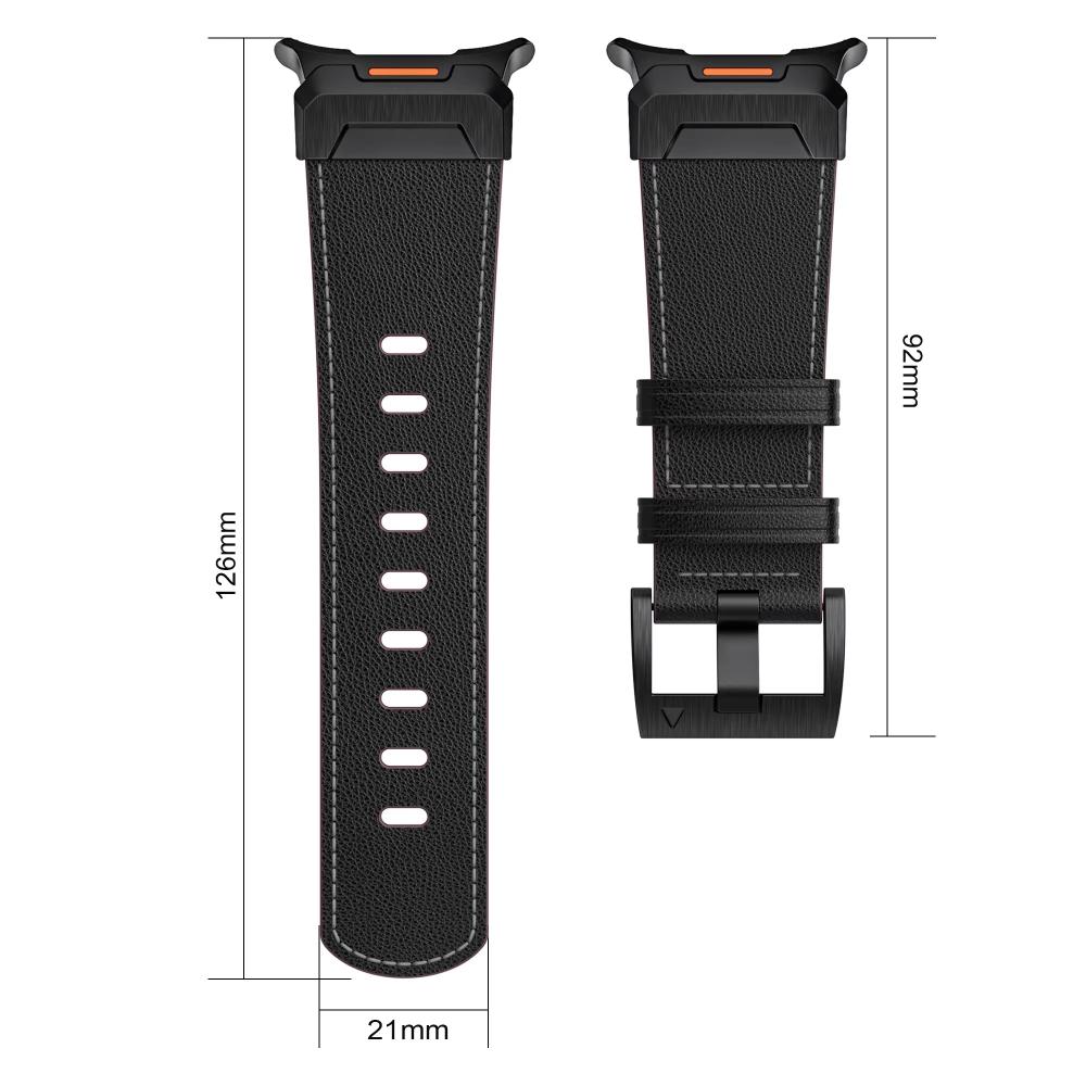 Metal+Leather Strap for Samsung Galaxy Watch Ultra 47mm Wristband Accessories for Samsung Galaxy Watch 8-7 Ultra 47mm Belt