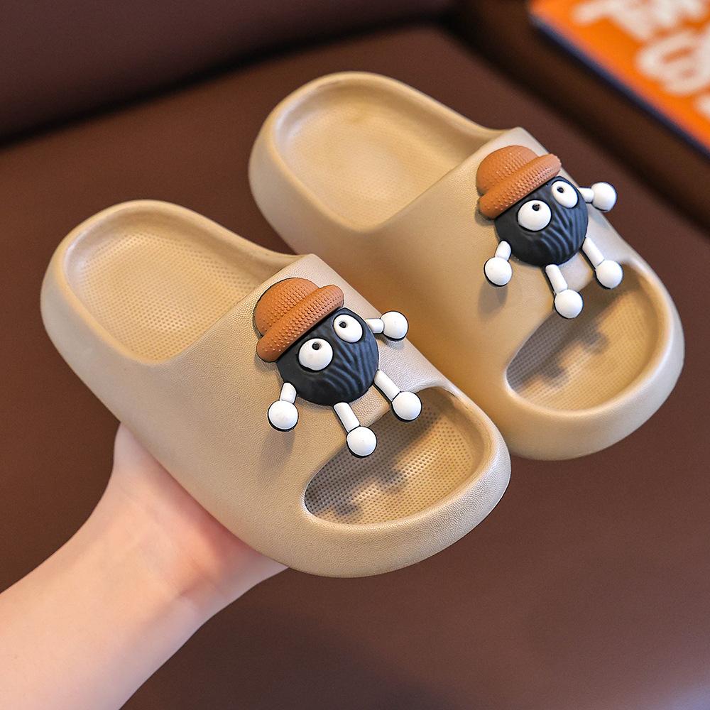 Boys' Shoes, Girls' Cartoon Style - Cute Anti-slip Indoor Soft-soled Flip-flops
