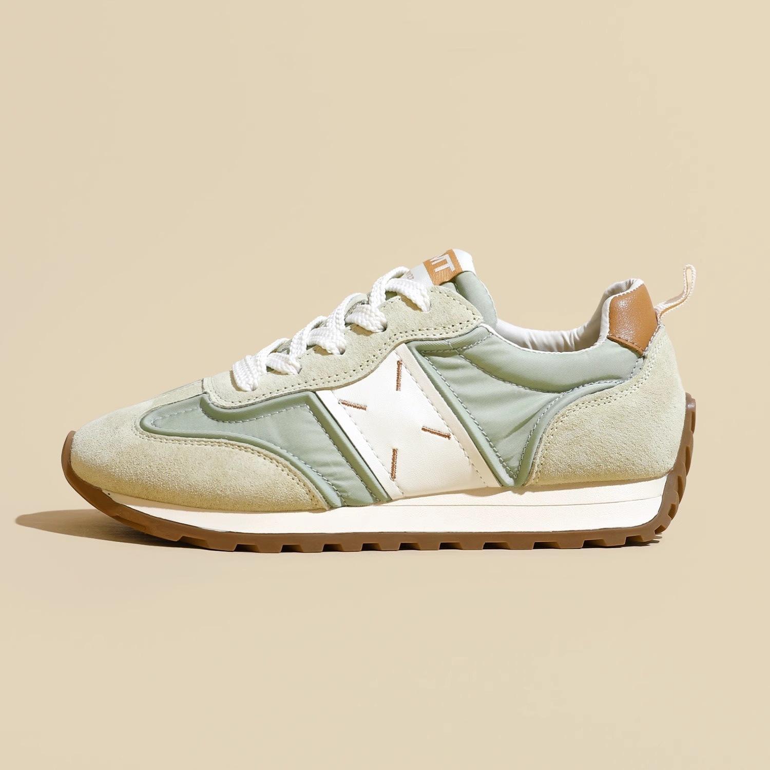 

Модные и удобные кроссовки Agande женские весенние плоские повседневные кроссовки женские 40 зелёный