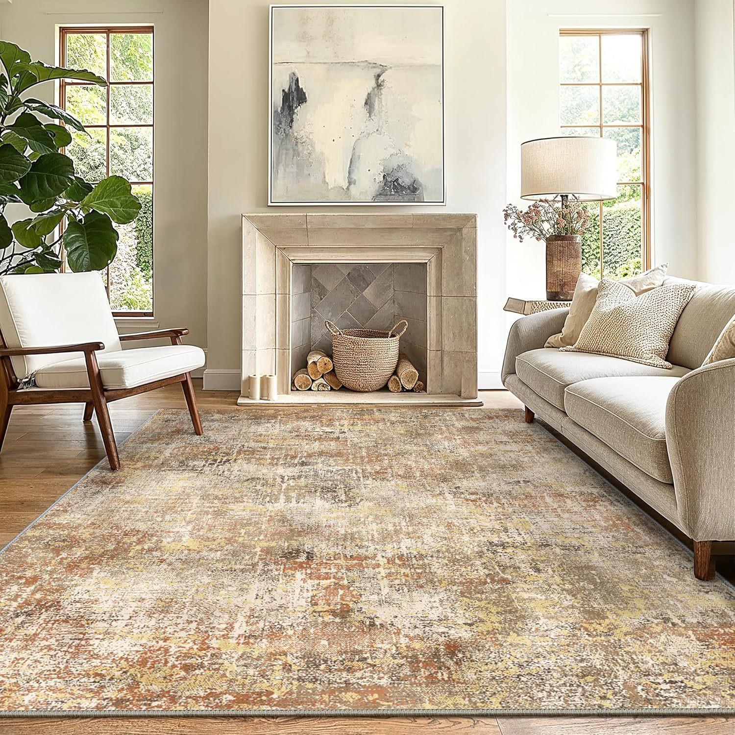 

Скандинавский Абстрактный Ковер для Гостиной Грязеотталкивающий Коврик для Балкона Ковер для Спальни Большой Площади Толстый Ковер 200 * 300cm