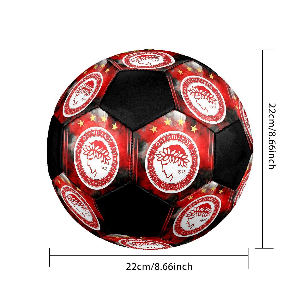 1 PEZZO Logo Olympiacos misura 5 pallone da calcio Praha Pallone da Calcio Indoor Colorato Per Tutte le Età Cucito a Macchina PVC Pronto per la Competizione Resistente Alto Rimbalzo