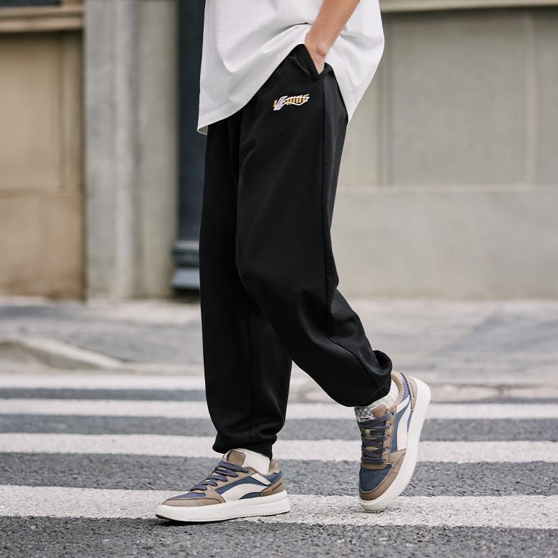 Li Ning Sports Life Collection Knitted Sweatpants Men's Black AKLU823-6