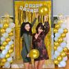 Metall Gold Luftballons Girlande Bogen Gold Luftballon Set Hochzeit Jubiläum Brautparty Babyparty Haus Geburtstagsparty Dekoration