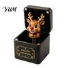 Holiday Desktop Decoration 3D Printed Christmas Pop-Up Magic Box with Spring Action, Xmas Elements/Angel/Star Star of Bethlehem Gift Ornaments,