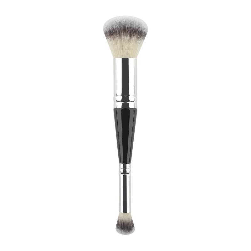 Profesionální štětce na make-up s dvojitou hlavicí 2 v 1, štětec na podklad, korektor, zvýrazňovač, pudr, tvářenka, kosmetické nástroje
