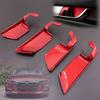 4X Red Inner Door Handle Bowl Cover Trim For Honda Accord 2018 2019 2020 2021