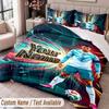 Cristiano Ronaldo Printed Bedding Set Custom Name Text 1 Duvet Cover 2 Pillowcases For Bedroom