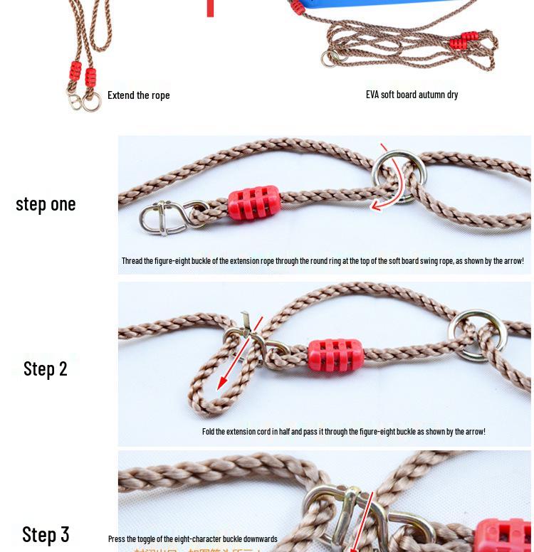 Adjustable Hanging Swing Extension and Suspension Rope Set