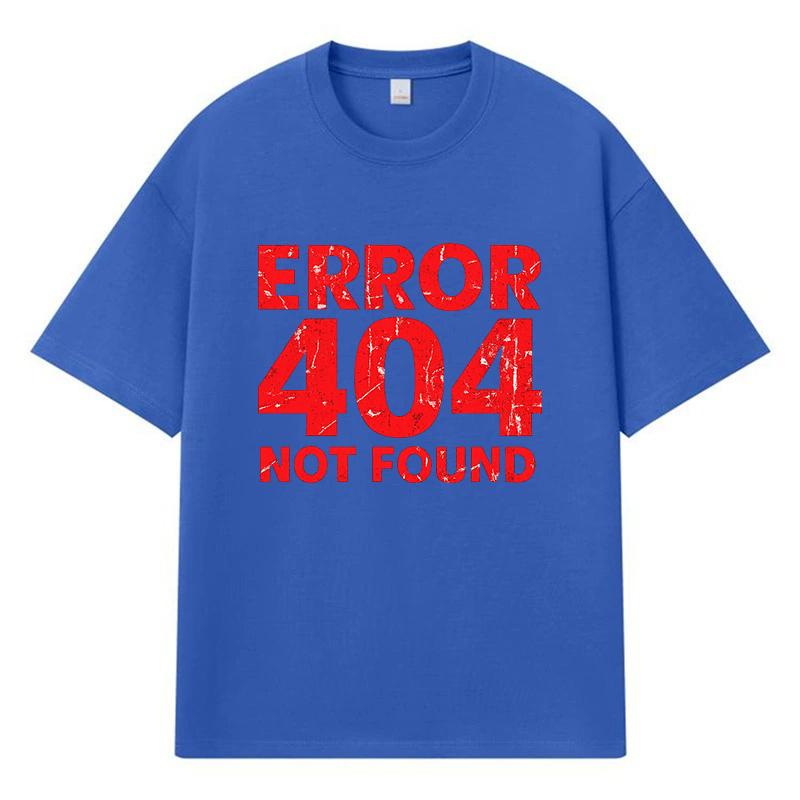2026 Error 404 Not Found Grafikdruck Y2k Harajuku Streetwear 100% Baumwolle T-Shirt Lässig Oversized Sommer Herren T-Shirt