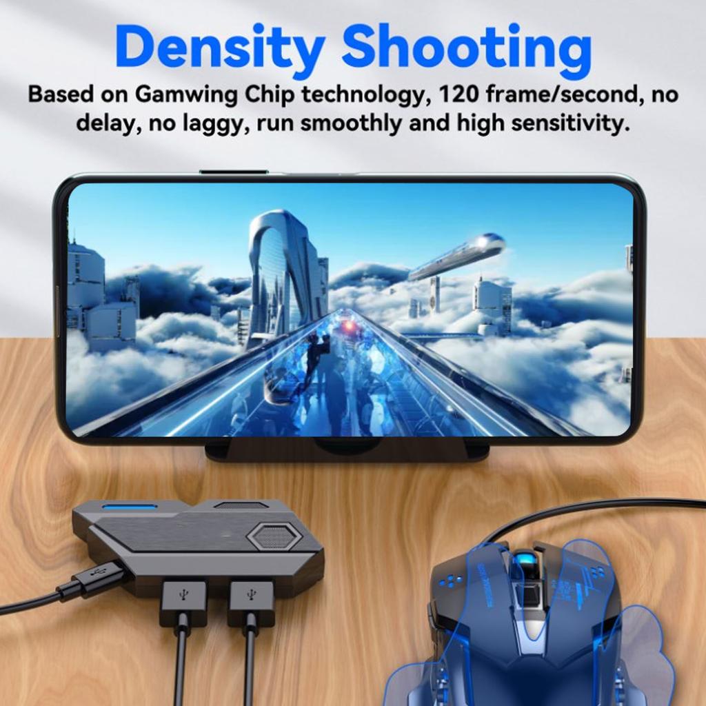 Mobilní Hra Kombinovaný Balíček Bluetooth Připojení Jednoruční Klávesnice Myš Kombinace Citlivá s Nastavitelným Držákem na Telefon pro Hraní