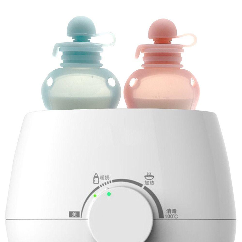 Food-grade Silicone Baby Food Pouches Refillable Baby Bottles Squeezable Pouch Toddler Kids