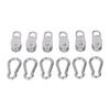6Pcs Pulley Block Stainless Steel M20 75kg Bearing Swivel Pulley Wheel with M7 Spring Hook