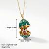 Rainbow Horse Egg Pendant Necklace With Vintage Copper Finish For Party Wear
