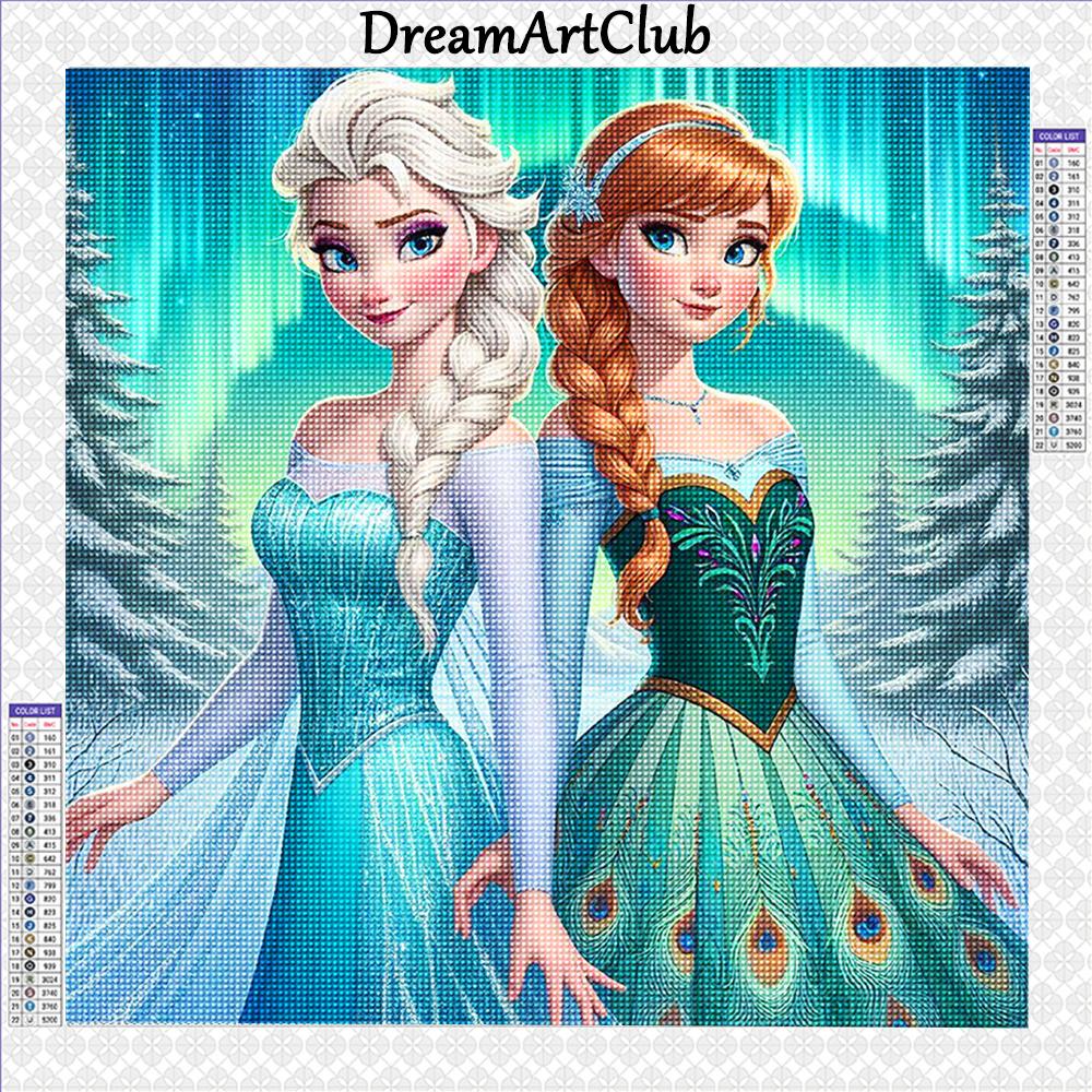 

Алмазная мозаика Холодное сердце Принцесса Эльза Алмазная живопись Мультяшная Анна Вышивка Стразами Картинки Украшение Стен Round 20x20cm