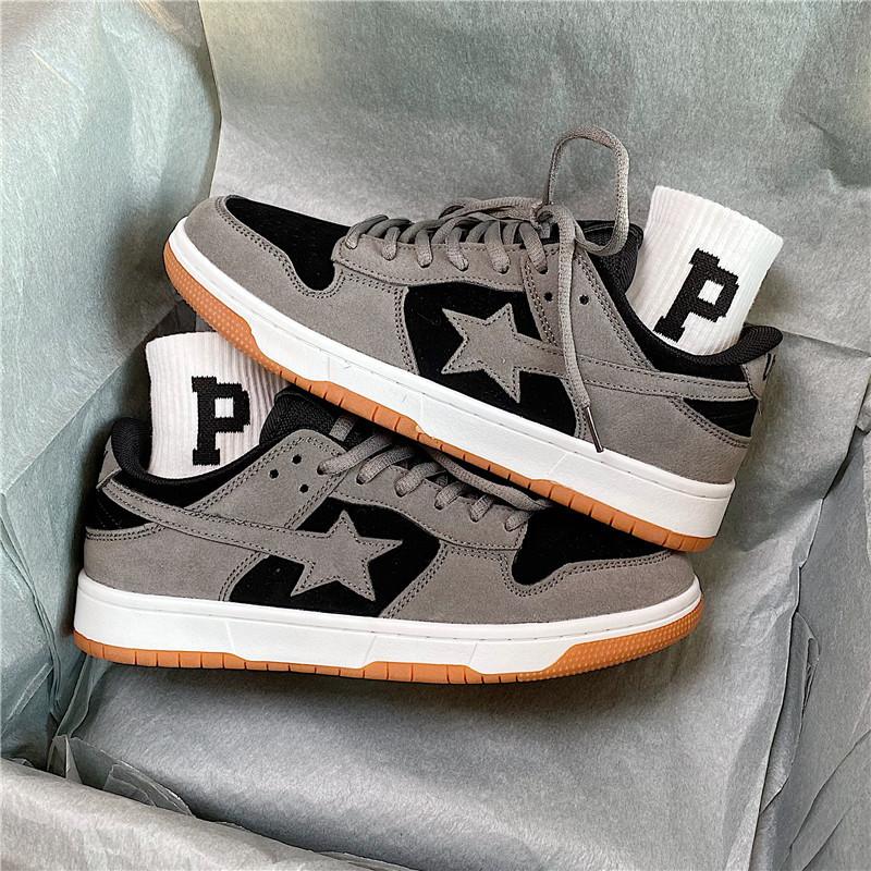 

Men s shoes 2 Guochao original star board shoes retro black and gray spring sports and leisure shoes 44 чорний колір сірий