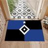 IK Sirius Geometric Flag Style Area Rug, Blue Black Star Print Floor Mat, Non Slip Carpet Home Decor