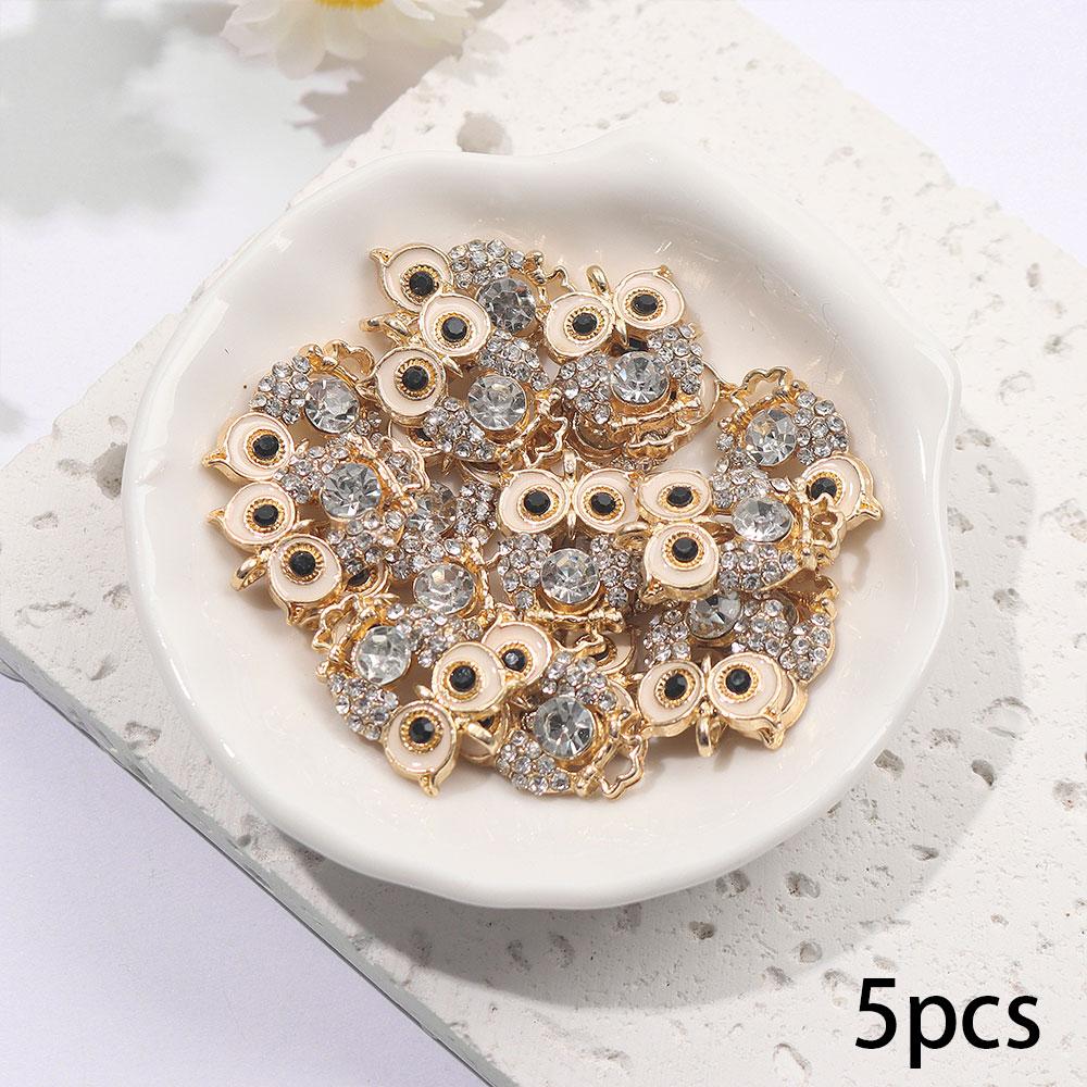 3/5/8pcs alloy owl enamel jewelry, creative animal bird pendant, suitable for DIY bracelets, necklaces, jewelry making, earrings