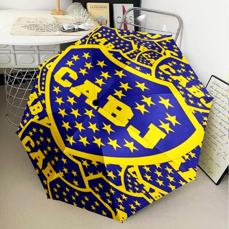 1PC Boca Football Club Printed Umbrella Folding Umbrella, Automatic Umbrella 8-Frame for Travel, Camping Fan Gifts Christmas Gifts