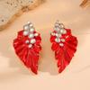 Exaggerated Style Enamel Flower-shaped Earrings for Women, Ear Ornaments