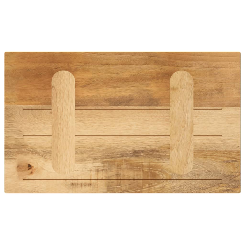 Table Top 50 x 20 x 3.8 cm Rectangular Rough Solid Mango Wood