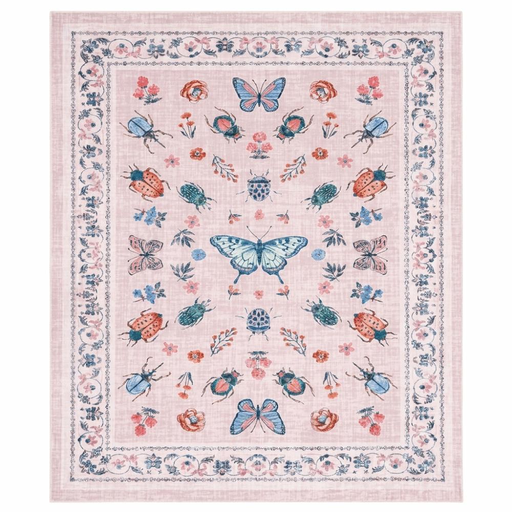 Soft Flower Carpet Non-slip Door Gasket Durable Blanket for Living Room Tea Table Bedside