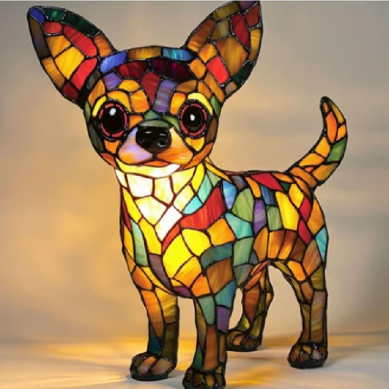 Creative Panda Dolphin Lion Leopard Dog Animal Resin Led Night Light Ornament For Desk